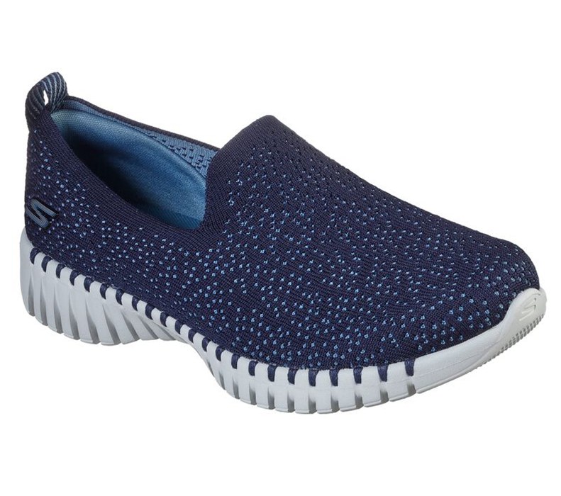 Skechers Dam Marinblå/Grå Slip On - Gowalk Smart - Glory - Sverige (GTQZX-2815)